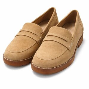 Vionic Cherry Suede Penny Loafers Tan Orthotic Size 11
